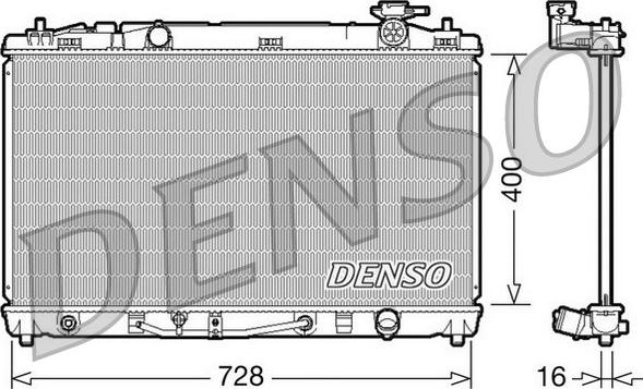 Denso DRM50042 - Radiator, engine cooling autospares.lv