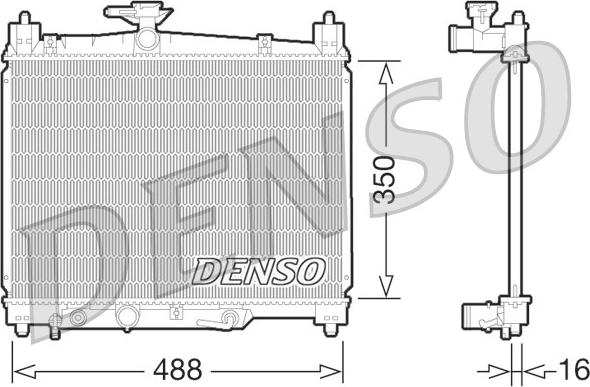 Denso DRM50066 - Radiator, engine cooling autospares.lv