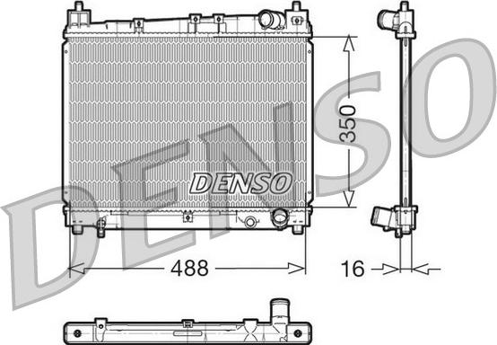 Denso DRM50006 - Radiator, engine cooling autospares.lv