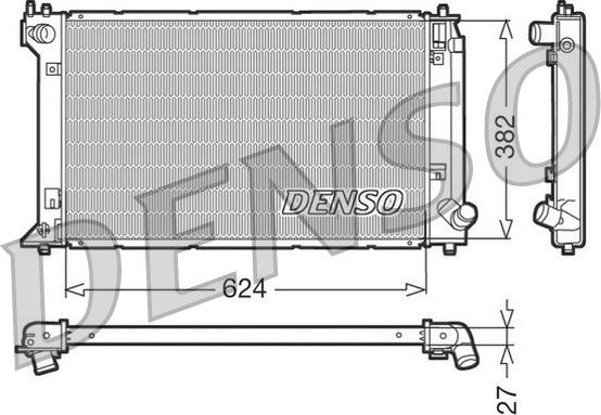 Denso DRM50019 - Radiator, engine cooling autospares.lv