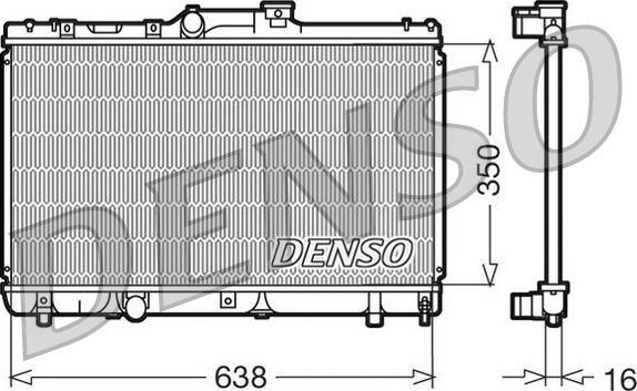 Denso DRM50013 - Radiator, engine cooling autospares.lv