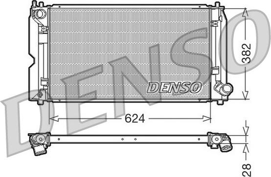 Denso DRM50012 - Radiator, engine cooling autospares.lv