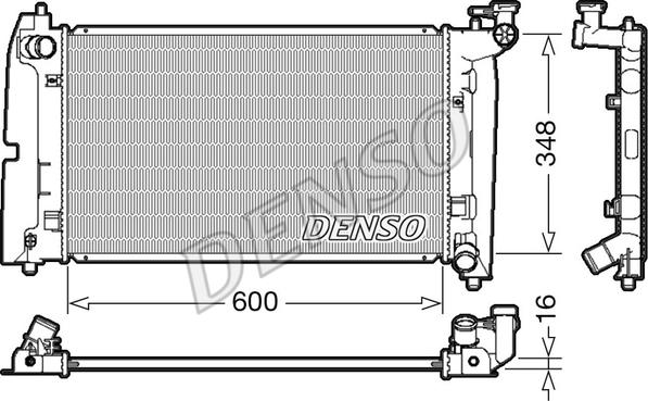 Denso DRM50085 - Radiator, engine cooling autospares.lv