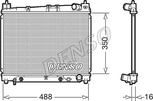 Denso DRM50080 - Radiator, engine cooling autospares.lv