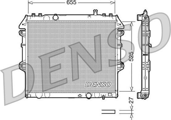 Denso DRM50039 - Radiator, engine cooling autospares.lv