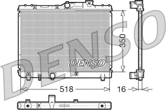 Denso DRM50029 - Radiator, engine cooling autospares.lv