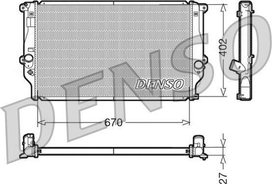 Denso DRM50025 - Radiator, engine cooling autospares.lv