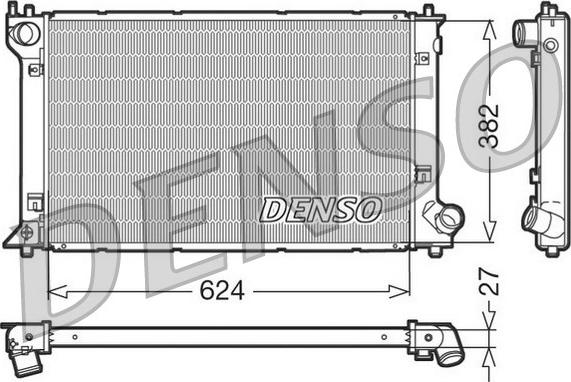 Denso DRM50027 - Radiator, engine cooling autospares.lv