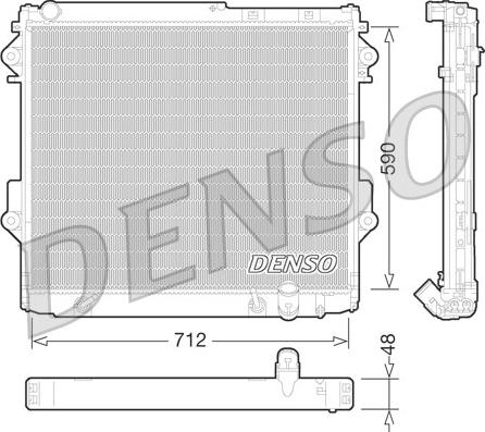 Denso DRM50075 - Radiator, engine cooling autospares.lv