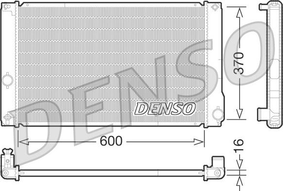 Denso DRM50076 - Radiator, engine cooling autospares.lv