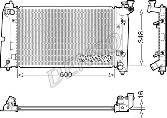 Denso DRM50142 - Radiator, engine cooling autospares.lv