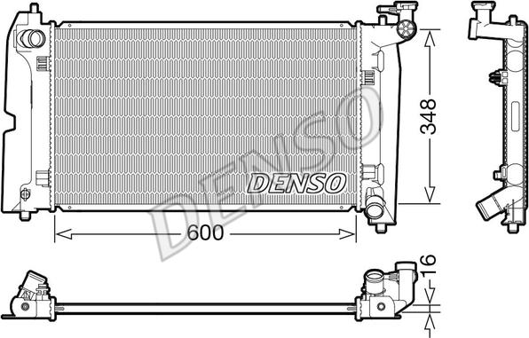 Denso DRM50110 - Radiator, engine cooling autospares.lv