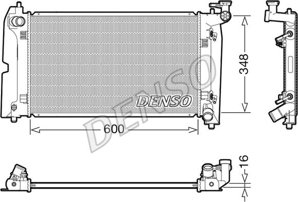 Denso DRM50111 - Radiator, engine cooling autospares.lv