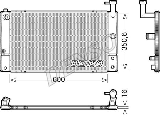 Denso DRM50133 - Radiator, engine cooling autospares.lv