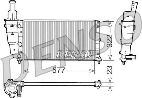 Denso DRM09096 - Radiator, engine cooling autospares.lv