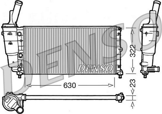 Denso DRM09097 - Radiator, engine cooling autospares.lv