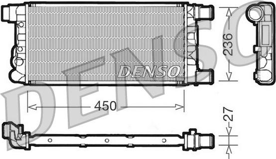 Denso DRM09041 - Radiator, engine cooling autospares.lv