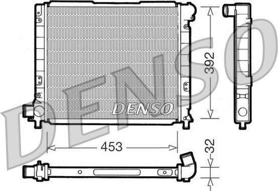 Denso DRM09051 - Radiator, engine cooling autospares.lv