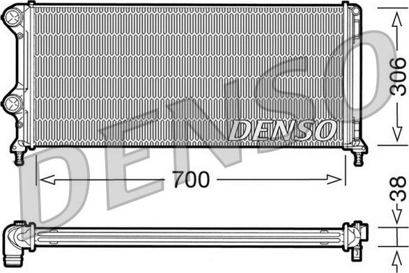 Denso DRM09060 - Radiator, engine cooling autospares.lv