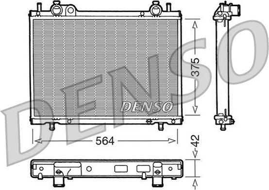 Denso DRM09035 - Radiator, engine cooling autospares.lv