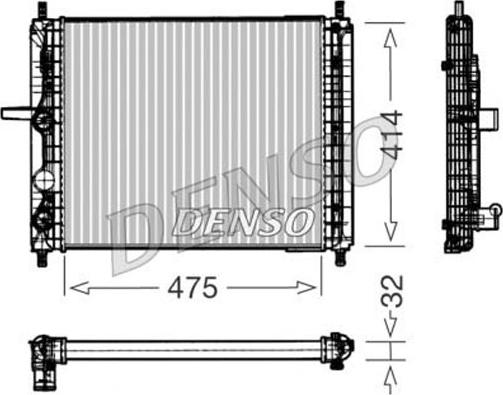 Denso DRM09031 - Radiator, engine cooling autospares.lv