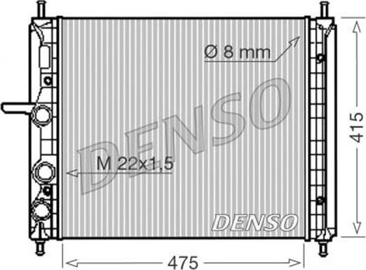 Denso DRM09029 - Radiator, engine cooling autospares.lv