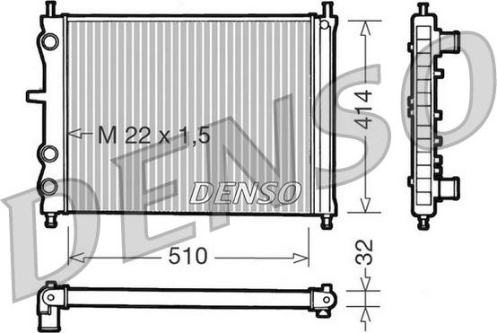 Denso DRM09024 - Radiator, engine cooling autospares.lv