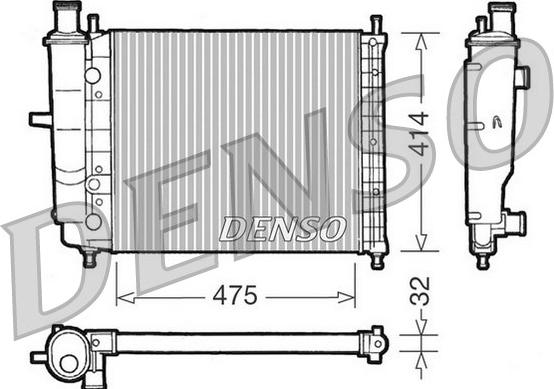 Denso DRM09028 - Radiator, engine cooling autospares.lv