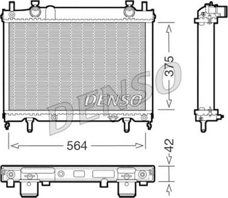 Denso DRM09023 - Radiator, engine cooling autospares.lv