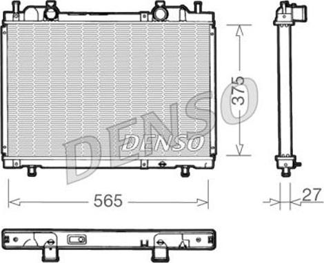 Denso DRM09022 - Radiator, engine cooling autospares.lv