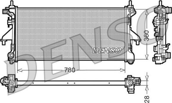 Denso DRM09079 - Radiator, engine cooling autospares.lv