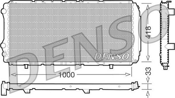 Denso DRM09075 - Radiator, engine cooling autospares.lv