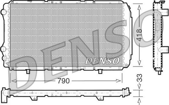 Denso DRM09076 - Radiator, engine cooling autospares.lv