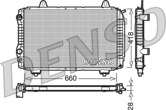 Denso DRM09071 - Radiator, engine cooling autospares.lv