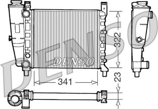 Denso DRM09141 - Radiator, engine cooling autospares.lv