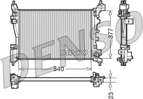 Denso DRM09109 - Radiator, engine cooling autospares.lv