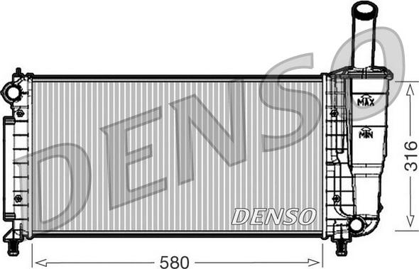 Denso DRM09105 - Radiator, engine cooling autospares.lv