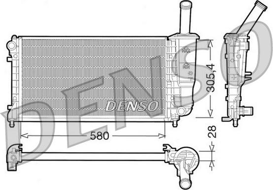 Denso DRM09108 - Radiator, engine cooling autospares.lv