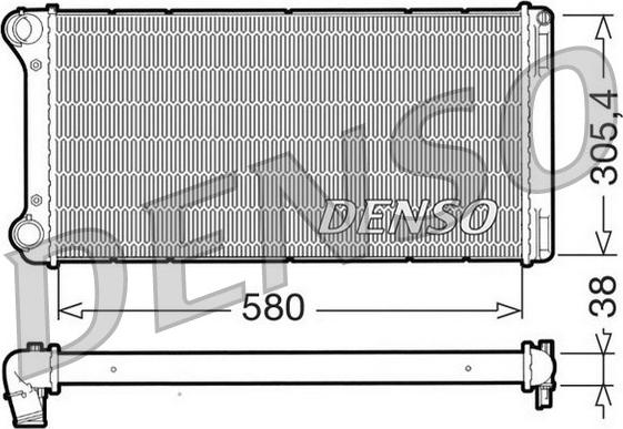 Denso DRM09103 - Radiator, engine cooling autospares.lv