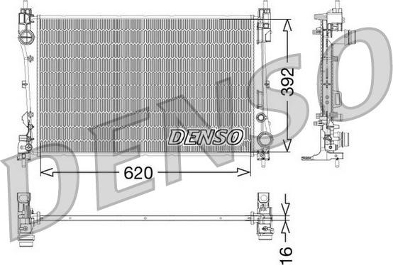 Denso DRM09115 - Radiator, engine cooling autospares.lv