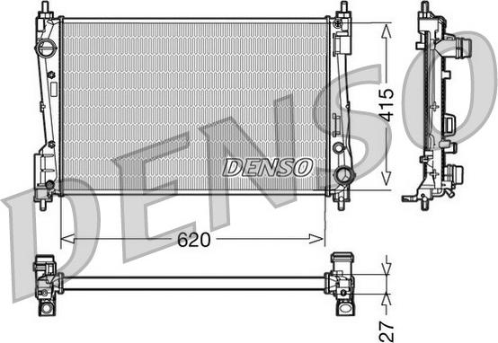 Denso DRM09110 - Radiator, engine cooling autospares.lv