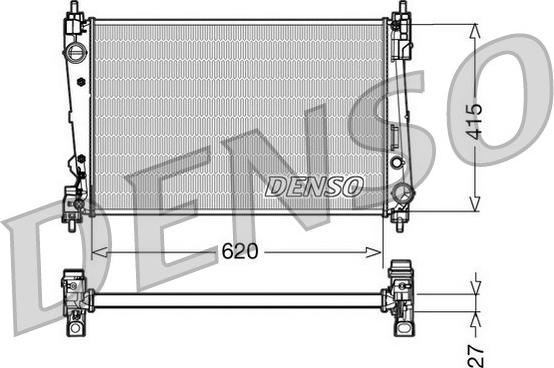 Denso DRM09111 - Radiator, engine cooling autospares.lv