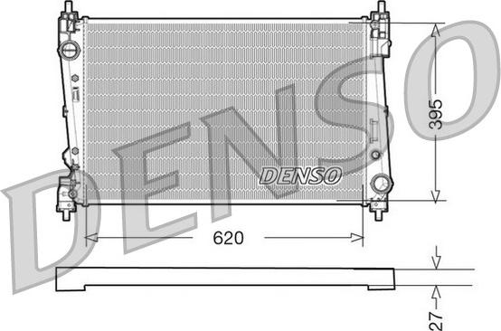 Denso DRM09112 - Radiator, engine cooling autospares.lv