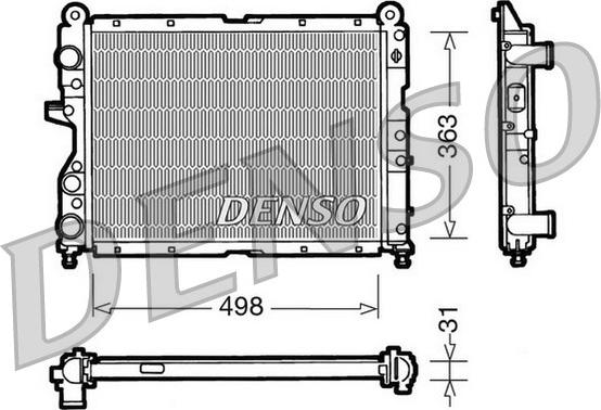 Denso DRM09131 - Radiator, engine cooling autospares.lv