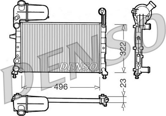 Denso DRM09133 - Radiator, engine cooling autospares.lv