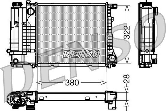 Denso DRM05044 - Radiator, engine cooling autospares.lv