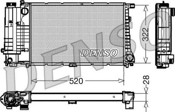 Denso DRM05045 - Radiator, engine cooling autospares.lv