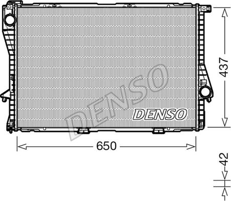 Denso DRM05048 - Radiator, engine cooling autospares.lv