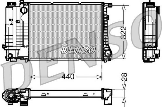 Denso DRM05042 - Radiator, engine cooling autospares.lv