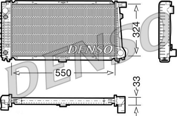 Denso DRM05059 - Radiator, engine cooling autospares.lv